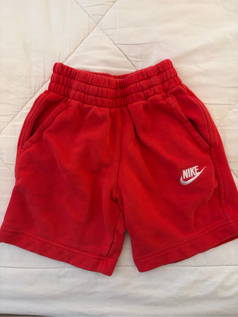 Nike Boys Sweat Shorts Red Size XS Embroidered Logo